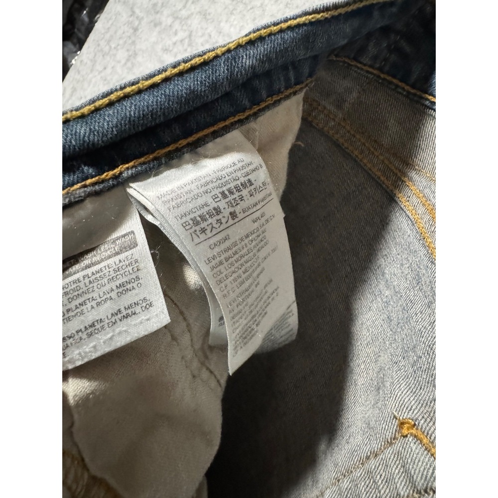 Levis 514 Mens 33x30 Medium Wash Blue Straight Leg Denim Jeans 00514-0800 - Picture 5 of 11